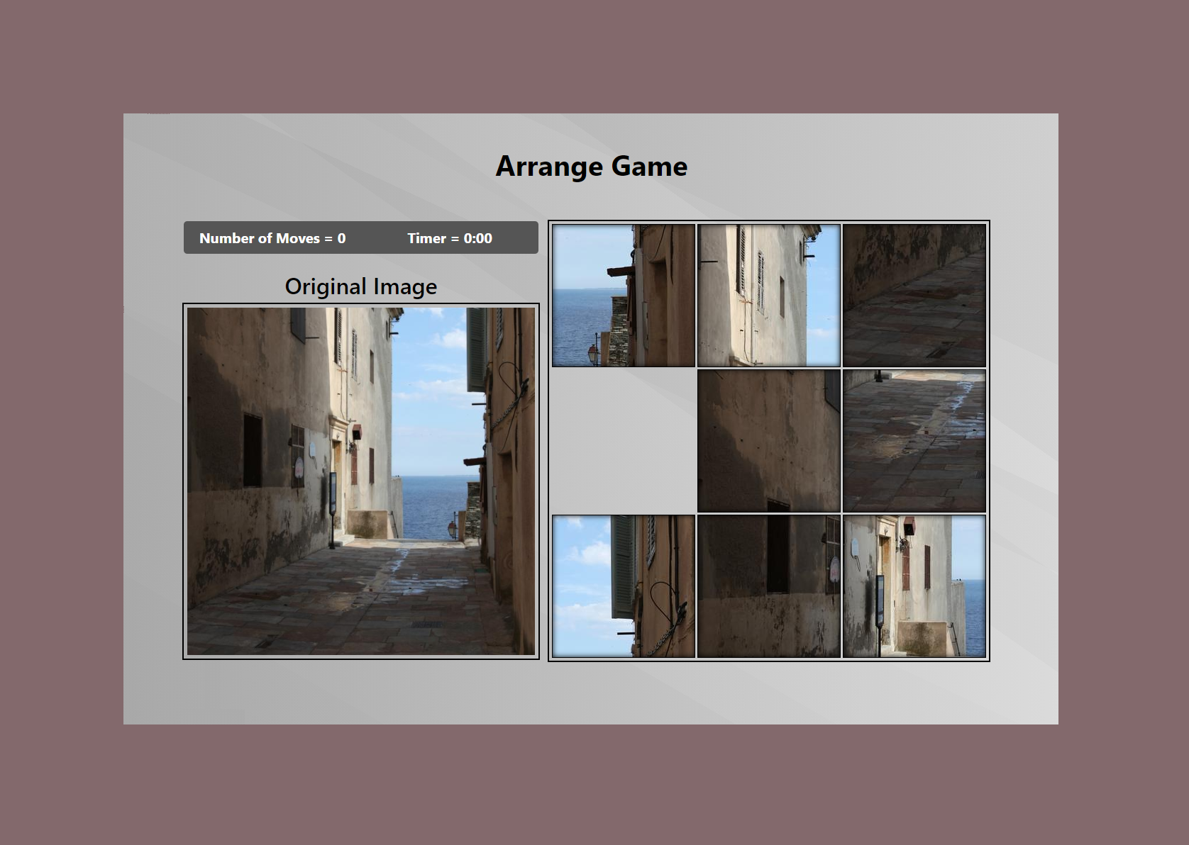 Arrange Game Project